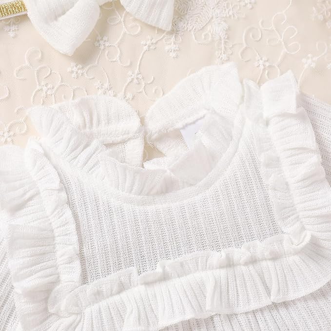 GRNSHTS Newborn Baby Girl Clothes Ruffle Rompers Toddler Fall Outfits for Girls Set Little Girl Fall Winter Clothing