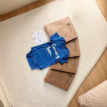Cnins Newborn Baby Bodysuit - Pregnancy Announcement & Infant Loss Gift, Coming Soon & Rainbow Design Coming Home Outfit