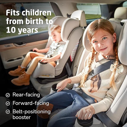 Maxi-COSI Pria All-in-One Convertible Car Seat, Infant to Toddler Car Seat, Easy-Install Harness, Machine-Washable Cover, 5-100 lbs, SeaDrift