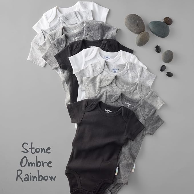 unisex-baby Avery 10-pack Short Sleeve Bodysuits 100% Organic Cotton for Baby Boys & Girls