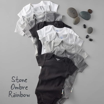 unisex-baby Avery 10-pack Short Sleeve Bodysuits 100% Organic Cotton for Baby Boys & Girls