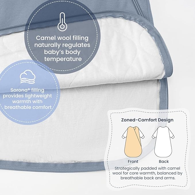 Unisex Sleeping Bag for Babies and Toddlers 1.0 Tog Sleep Sack 6-18 Months, Newborn Sleep Sack, Wearable Blanket Baby, One Piece Long Sleeves, Gifts for Baby