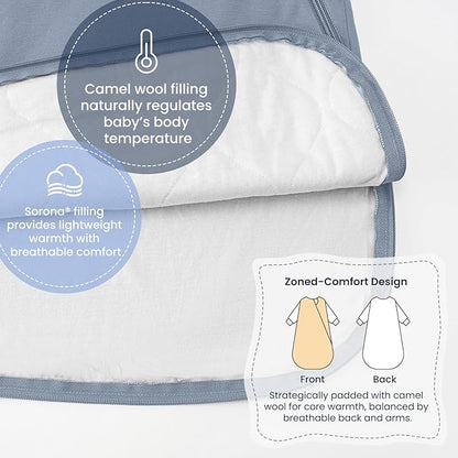 Unisex Sleeping Bag for Babies and Toddlers 1.0 Tog Sleep Sack 6-18 Months, Newborn Sleep Sack, Wearable Blanket Baby, One Piece Long Sleeves, Gifts for Baby