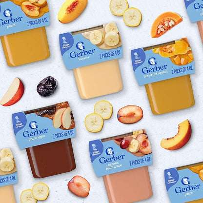 Gerber 2nd Foods Natural for Baby Tropical Adventure Baby Food, Variety Pack, 4 oz Tubs (32 Pack)