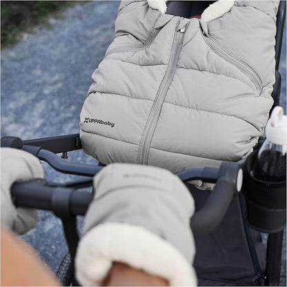 UPPAbaby CozyHandmuff - Easily Attaches to Stroller Handlebars - Ultra-Plush, Weather-Proof Hand Protection - Jake (Charcoal)