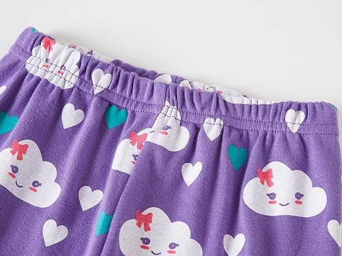 Babyroom Girls Matching Doll&Toddler 4 Piece Cotton Pajamas Toddler Christmas Sleepwear