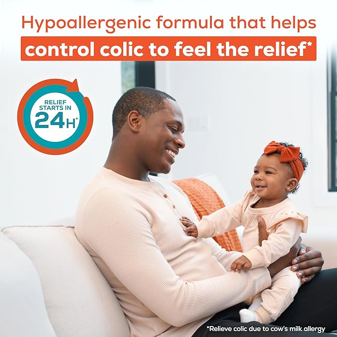 Enfamil Nutramigen Hypoallergenic Baby Formula with Iron, Lactose Free, Colic Relief from Cow's Milk Allergy Starts in 24 Hours, Brain Building DHA, Probiotic LGG for Immune Support, 32 Fl Oz, 6 Count