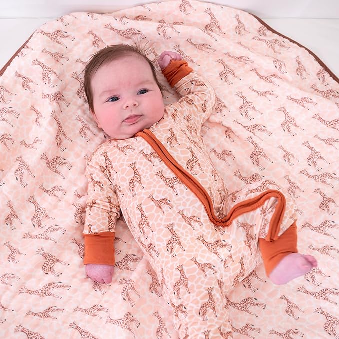 LollyBanks Baby Pajamas, 2-Way Zipper Infant Romper, 95% Viscose Made from Bamboo and 5% Spandex, Baby Sleepers