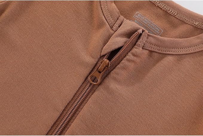 Unisex Rayon Made from Bamboo Zipper Baby Boy Girl Rompers 2 Pcak Long Sleeve Infants Jumpsuits New Born Clothes