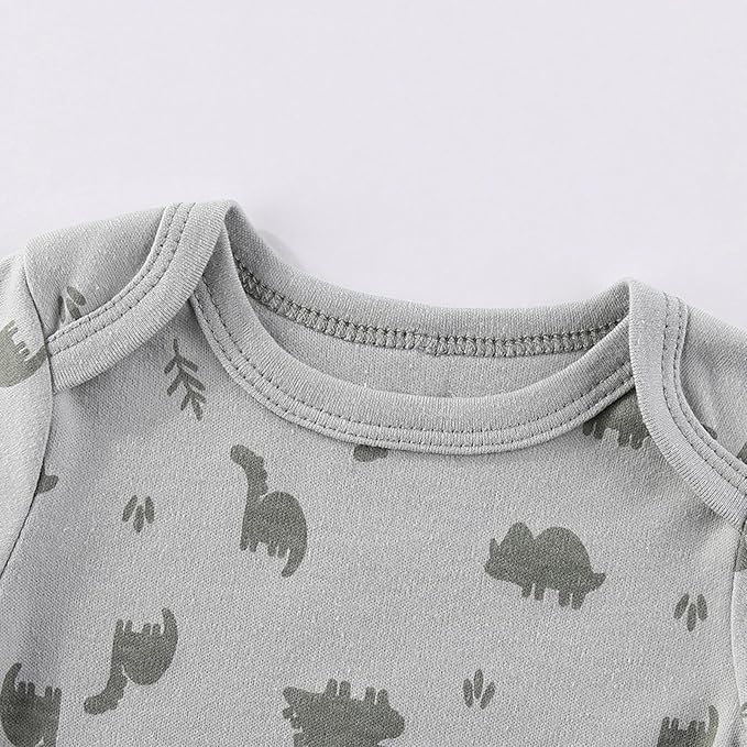 Baby Boy Girl Bodysuit 5 Pack Cotton Short Sleeve Romper Soft Baby Clothes Outfit 0-12 Month