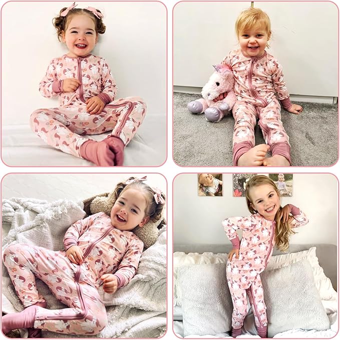 Baby Rompers Long Sleeve Mittens Cuff 2 Way Zipper Soft Footless Sleeper One-Piece Romper