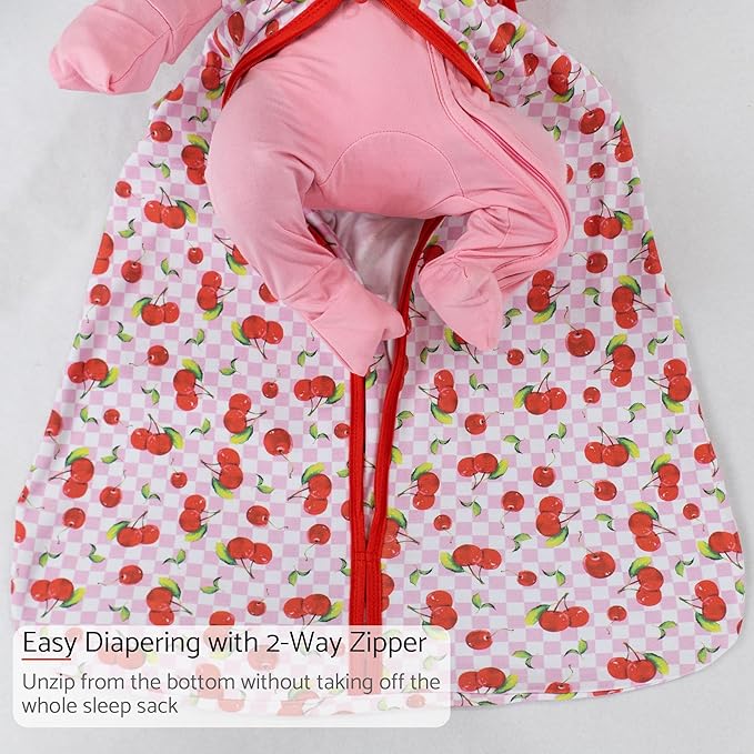 LollyBanks Sleep Sack, 100% Cotton Neutral Baby Sacks, 0.5 TOG Sleep Sacks Lightweight with 2-Way Zipper