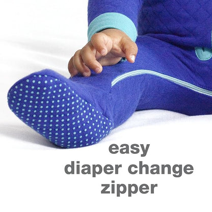 baby deedee Sleepsie Cotton Quilted Footie Pajama, 2T, (542)