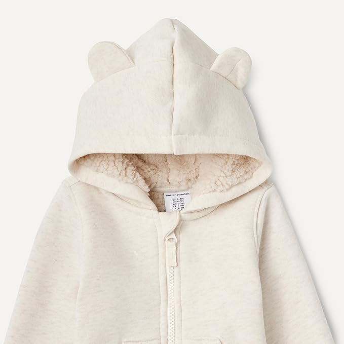 Amazon Essentials unisex-baby Sherpa Lined Full Zipper Hoodie