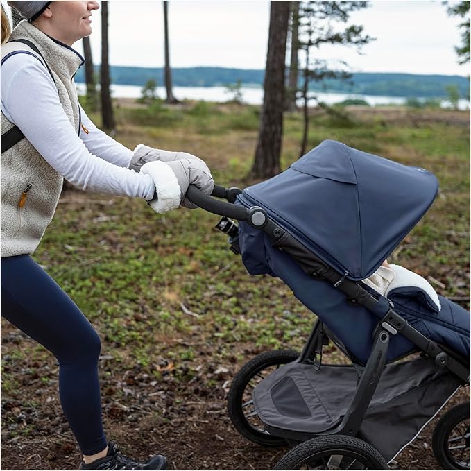 UPPAbaby CozyHandmuff - Easily Attaches to Stroller Handlebars - Ultra-Plush, Weather-Proof Hand Protection - Jake (Charcoal)