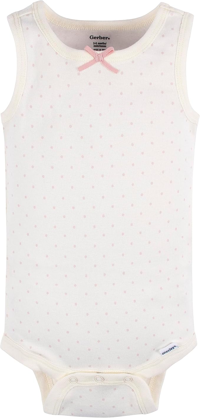 Gerber Baby Girls Multi-Pack Sleeveless Onesies Bodysuit