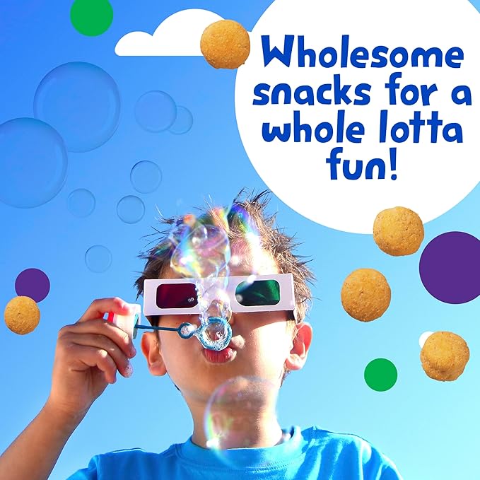 Get'ems! from Gerber, Snacks for Kids, Pizza Roundos Puffs, Made with Whole Grain Quinoa, Calcium to Support Strong Bones - 5 pack