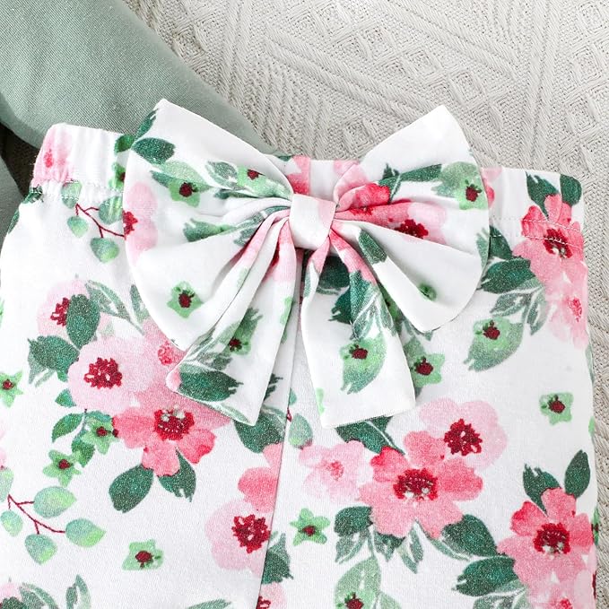 GDTOGRT Newborn Baby Girl Clothes Outfit Set Sweet Ruffle Romper, Pants and Headband 0 3 6 9 12 18 Months Infant Clothing