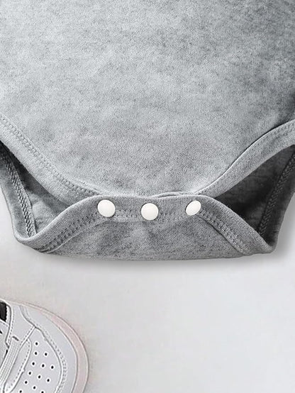 Newborn Infant Baby Boy Romper Fall Winter Long Sleeve Buttoned One Piece Romper Bodysuit 0-24 Months