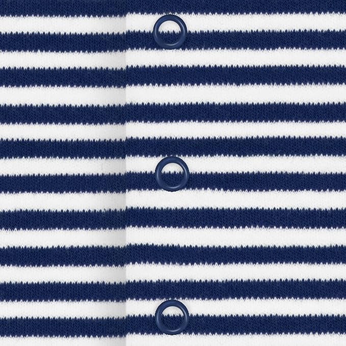 Creative Knitwear College Baby Striped Footed Romper - Team Logo, Multiple Colors, for Boys & Girls (0-9 Months)