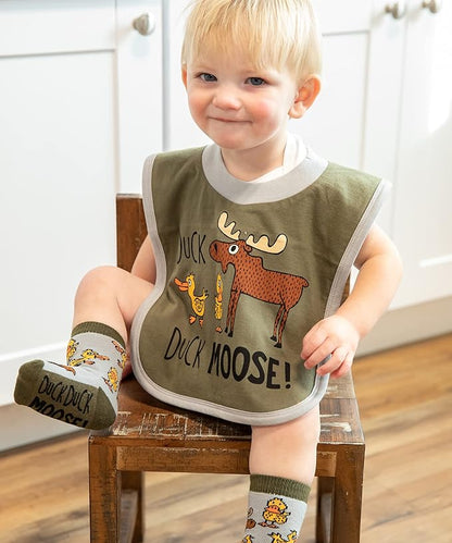 LazyOne Animal-Print Baby Bibs, Infant Bibs, Cute Baby Shower Gifts, One Size, Pack of 2