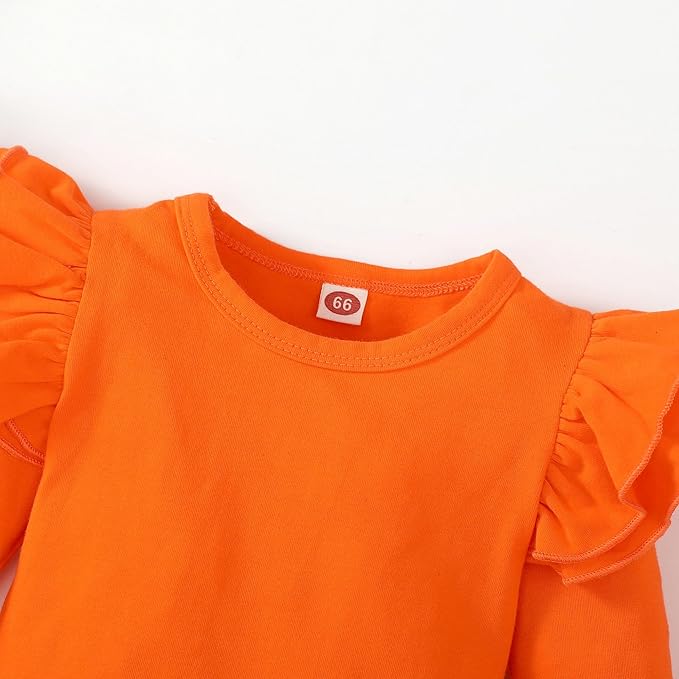 Baby Girl Solid Color Romper Infant Ruffle Sleeve Bodysuit One Piece Outfit Toddler Jumpsuit clothes