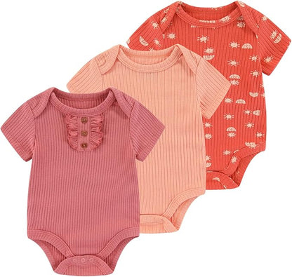 Baby Bodysuit Boy Girl Clothes Soft Newborn Infant Outfit Short Sleeve Romper