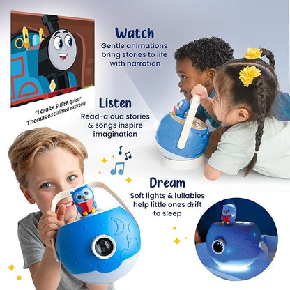 Kids Book Projector – 5 Thomas & Friends and 5 Classic Read-Aloud Stories, 10 Songs & Night Light & Soothing Dream Music | Children Ages 3+ Storytime Projector for Kids & Toddler | Toys, Owl & Thomas
