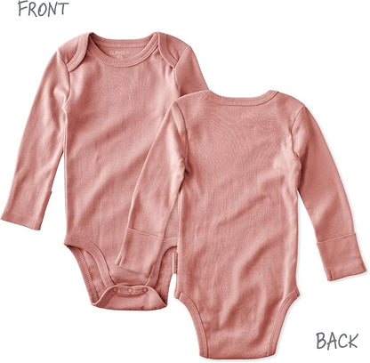 Blake 5-Pack Long Sleeve Bodysuits 100% Organic Cotton Baby Boys & Girls