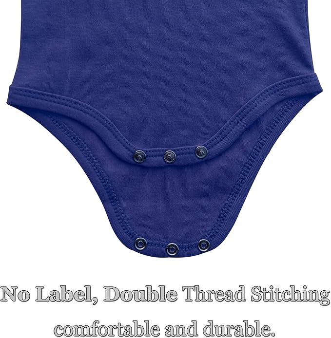 Baby Onsies 100% Cotton Short Sleeve Baby Bodysuits Solid Color Infant Bodysuits for Newborn Baby 3-Pack