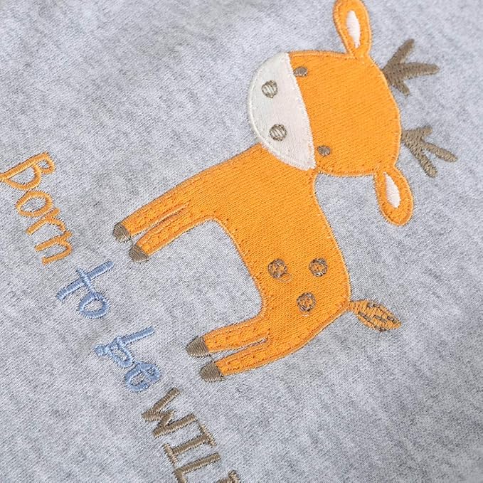 Newborn Baby Boy Girl Organic Cotton Bodysuit Long Sleeve Jumpsuit 3-Pack Outfits Clothes,0-24Months