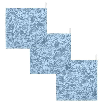 vvfelixl Whale Dolphin Octopus Shark Baby Burp Cloths Baby Muslin Washcloths for Boys Girls Cotton Baby Face Towel for Newborn Infants Soft and Absorbent 11.8 X 11.8 in, 5 Pack