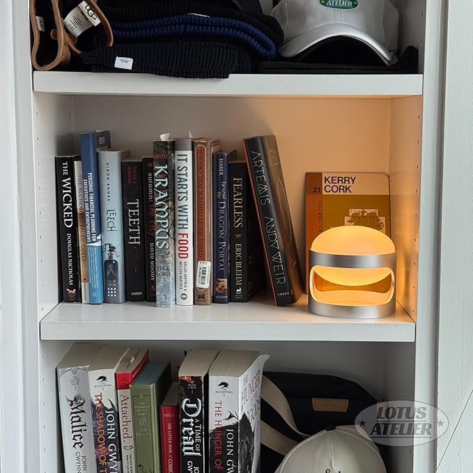 Lotus Atelier NeoGlow Mini Modern Lamp USB Rechargeable Multi Colors & Stackable | Aesthetic Room Decor & Table Lamp