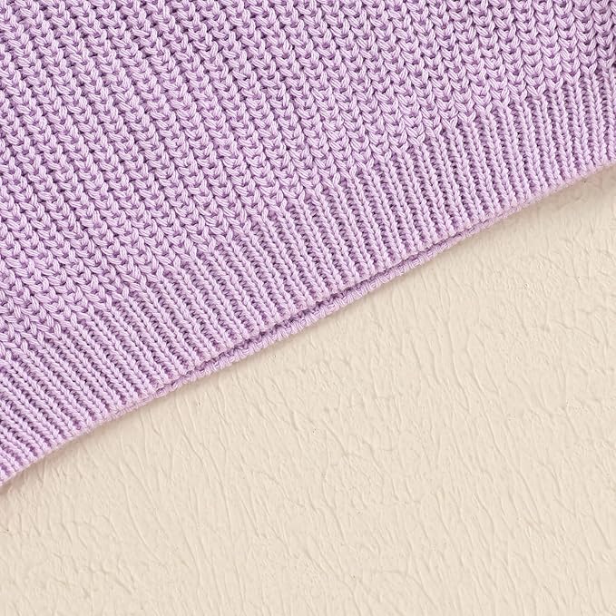 Mommy and Me Sweater Matching Family Outfit Long Sleeve Knit Sweater Pullover Mom and Baby Clothes