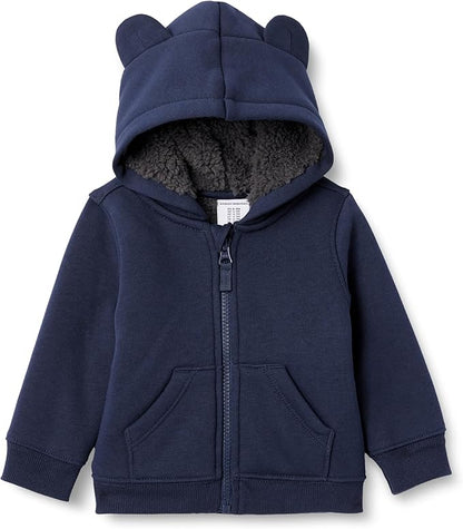 Amazon Essentials unisex-baby Sherpa Lined Full Zipper Hoodie
