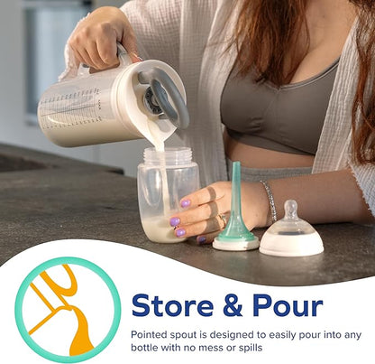 Dr. Talbot's Baby Formula Mixer and Breast Milk Storage Pitcher - Spill-Free, Clump-Free Formula Mixing Bottle - 32 oz - Baby Essential for New Parents