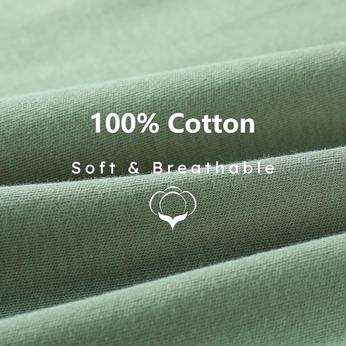 Baby Sleep Sack 6-12 Months, 100% Cotton Sleeping Sack for Newborn and Infant, 3 Pack Baby Wearable Blanket, 0.5 Tog Lightweight Double Zipper Sleep Bag Cyan