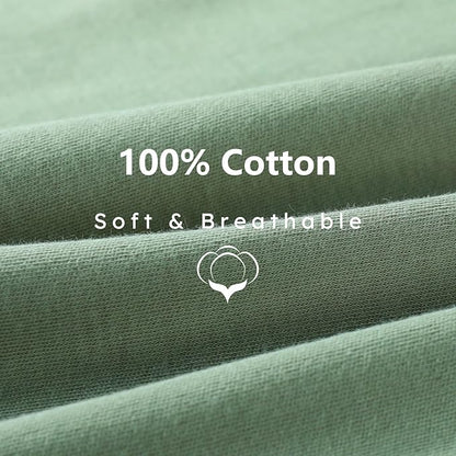 Baby Sleep Sack 6-12 Months, 100% Cotton Sleeping Sack for Newborn and Infant, 3 Pack Baby Wearable Blanket, 0.5 Tog Lightweight Double Zipper Sleep Bag Cyan