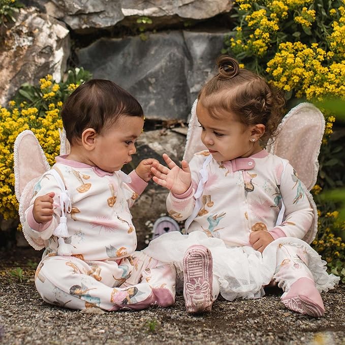 Burt's Bees Baby Girls' Organic Cotton Sleep and Play Footed Pajamas