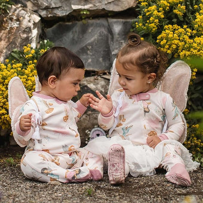 Burt's Bees Baby Girls' Organic Cotton Sleep and Play Footed Pajamas