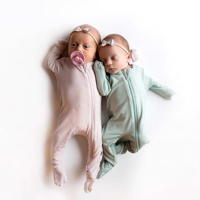 KYTE BABY Unisex Zipper Closure Footies, Rayon Made From Bamboo, 0-24 Months