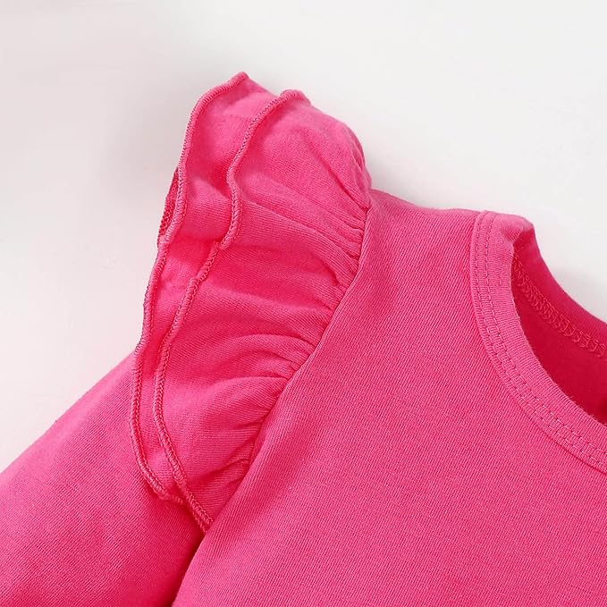 Baby Girl Solid Color Romper Infant Ruffle Sleeve Bodysuit One Piece Outfit Toddler Jumpsuit clothes