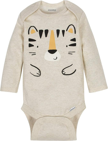 Onesies Brand, Unisex Baby, 6-Pack Long Sleeve Bodysuits