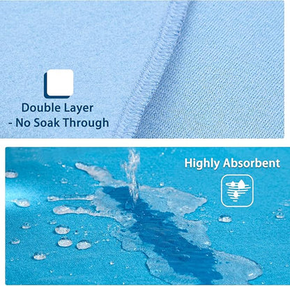 Adult Drool Bib for Special Needs, 3 Pk Soft Absorbent Large Bandana Bibs Set for Kids 4+, Men Women, Teens & Adults