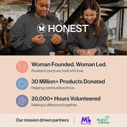 The Honest Company Clean Conscious Multi-Use Wipes Unscented Hypoallergenic Baby for Sensitive Skin 99% Water Plant-Based Compostable Rose Blossom 288 Count