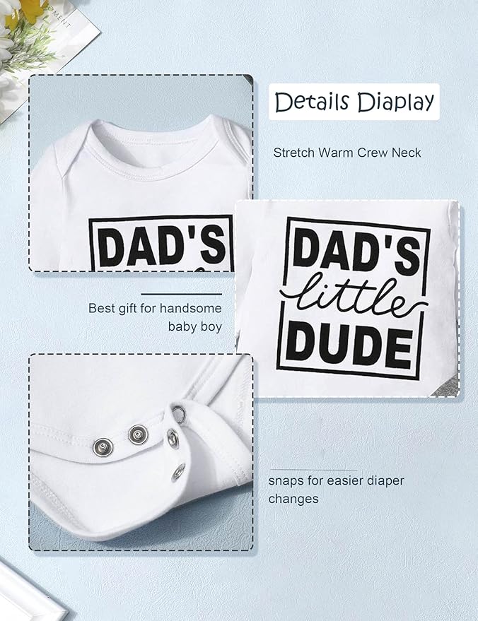 Fommy Newborn Baby Boy Clothes New to The Crew Letter Print Romper+ Pants+Hat 3PCS Outfit