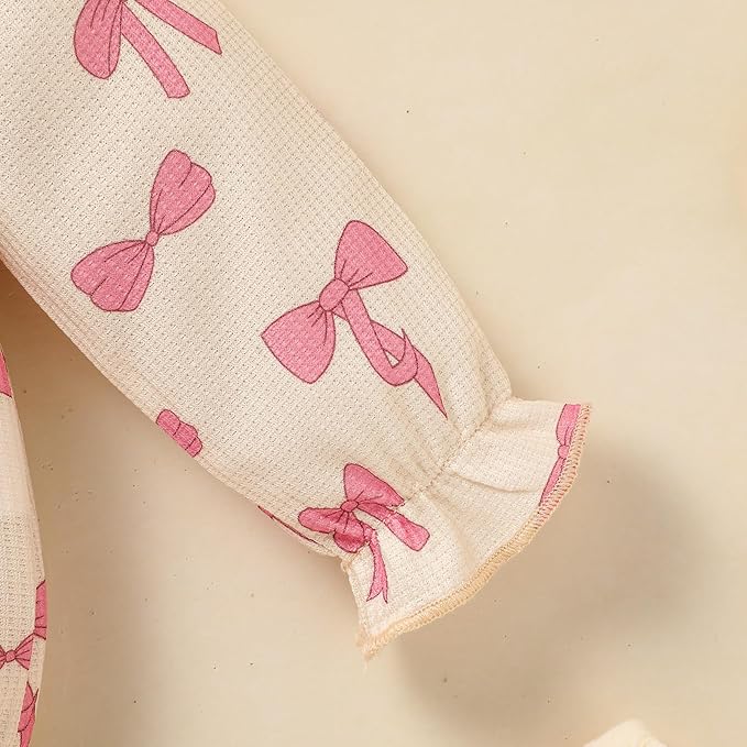 GRNSHTS Newborn Baby Girl Clothes Ruffle Rompers Toddler Fall Outfits for Girls Set Little Girl Fall Winter Clothing