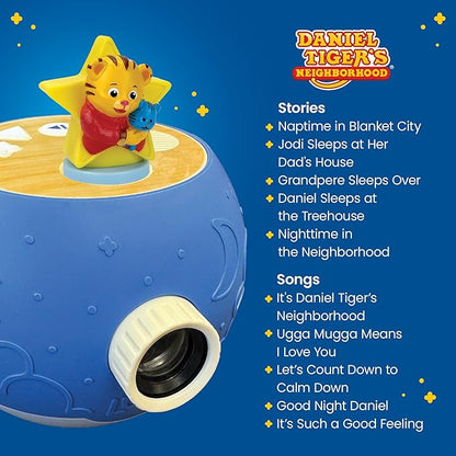 Kids Book Projector – 5 Daniel Tiger & 5 Classic Read-Aloud Stories, 10 Songs & Night Light & Soothing Dream Music | Children Ages 3+ Storytime Projector | Toys, Owl & Daniel Tiger