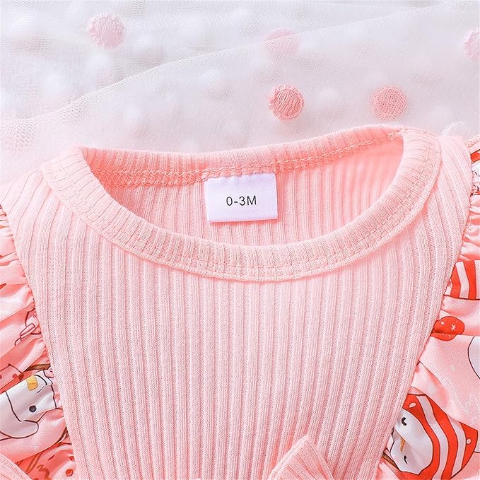 Hnyenmcko Newborn Baby Girl Christmas Clothes Infant Red Plaid Romper Dress Ruffle Long Sleeve Ribbed Bodysuit Headband Set