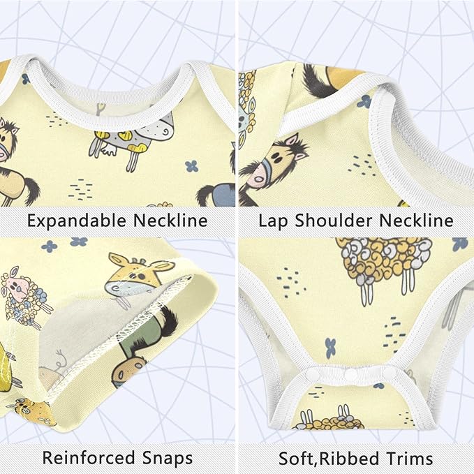 vvfelixl Dachshund Dog Baby Clothes for Boy Girl,Baby One-Piece Bodysuit for 0-24 Months,Short Sleeve